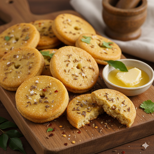 Premium Crispy Jera Butter Mathri – Authentic Desi Snack | Made with Pure Butter”