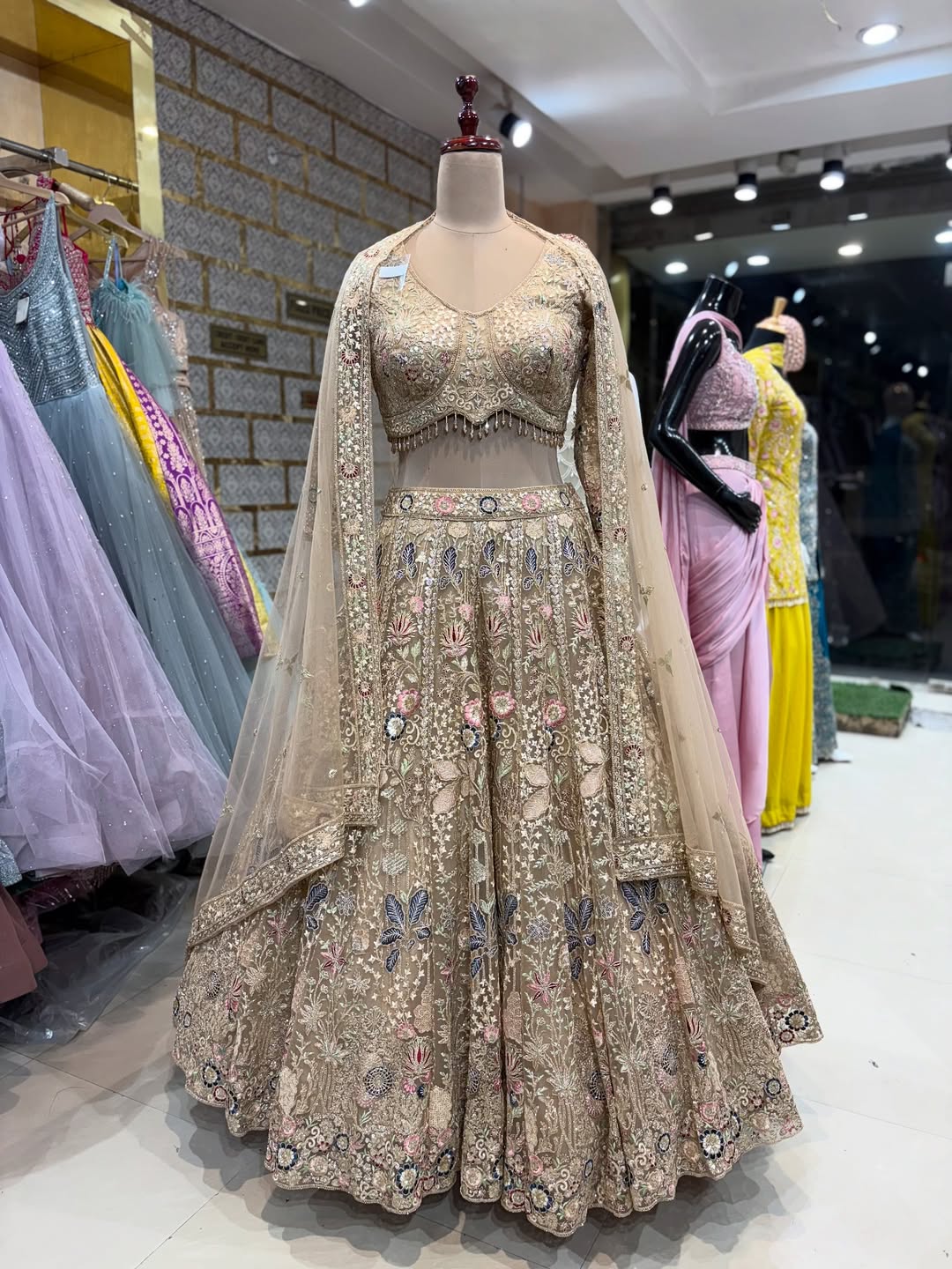 Elegant Designer Embroidered Lehenga Set