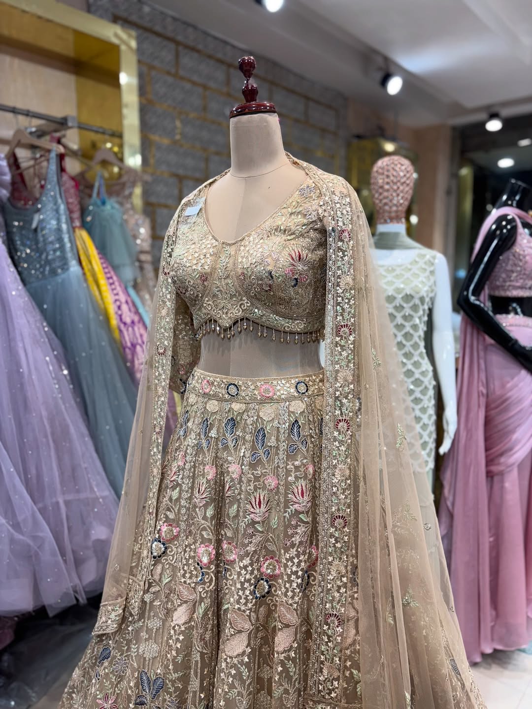 Elegant Designer Embroidered Lehenga Set