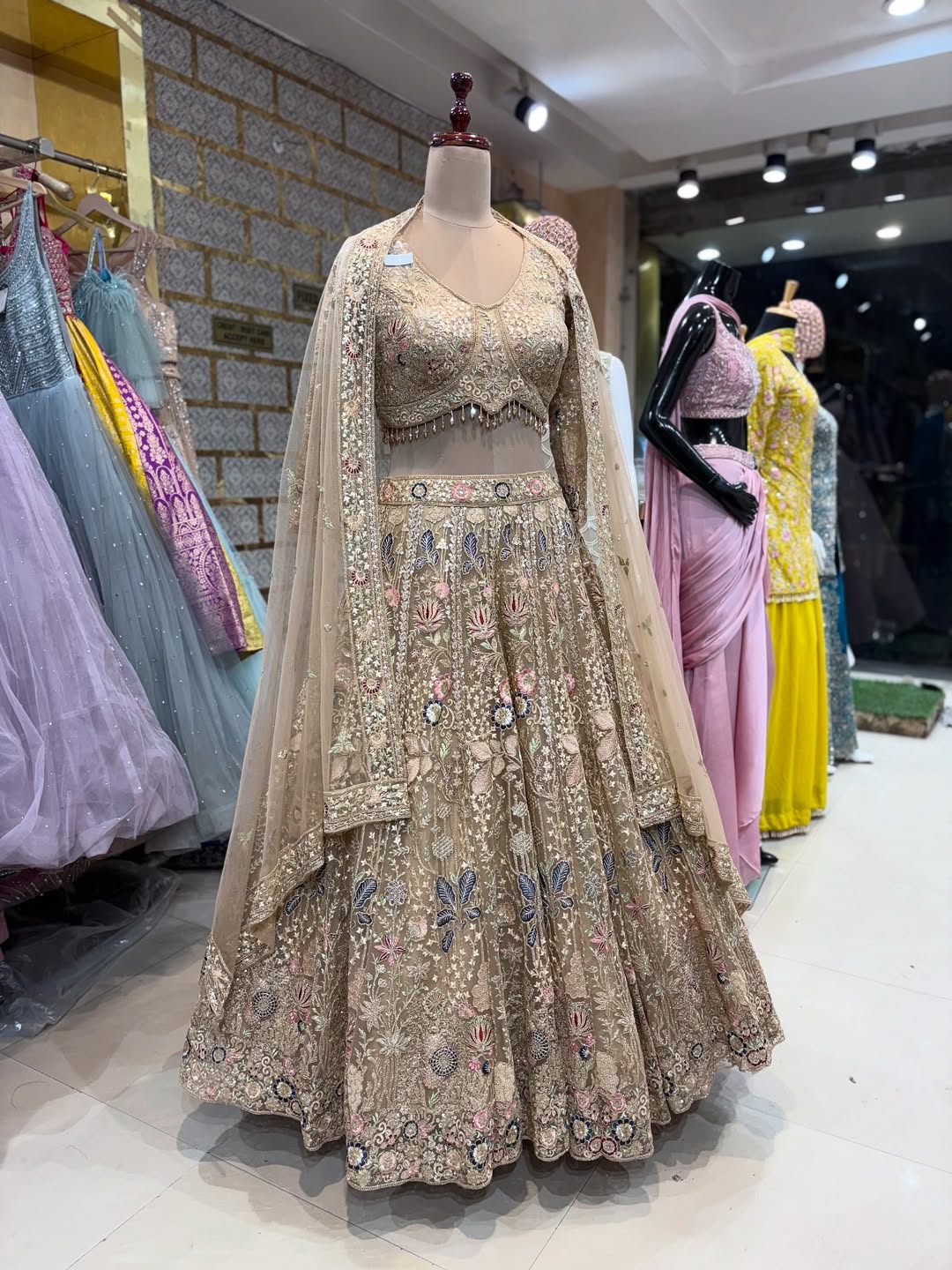 Elegant Designer Embroidered Lehenga Set